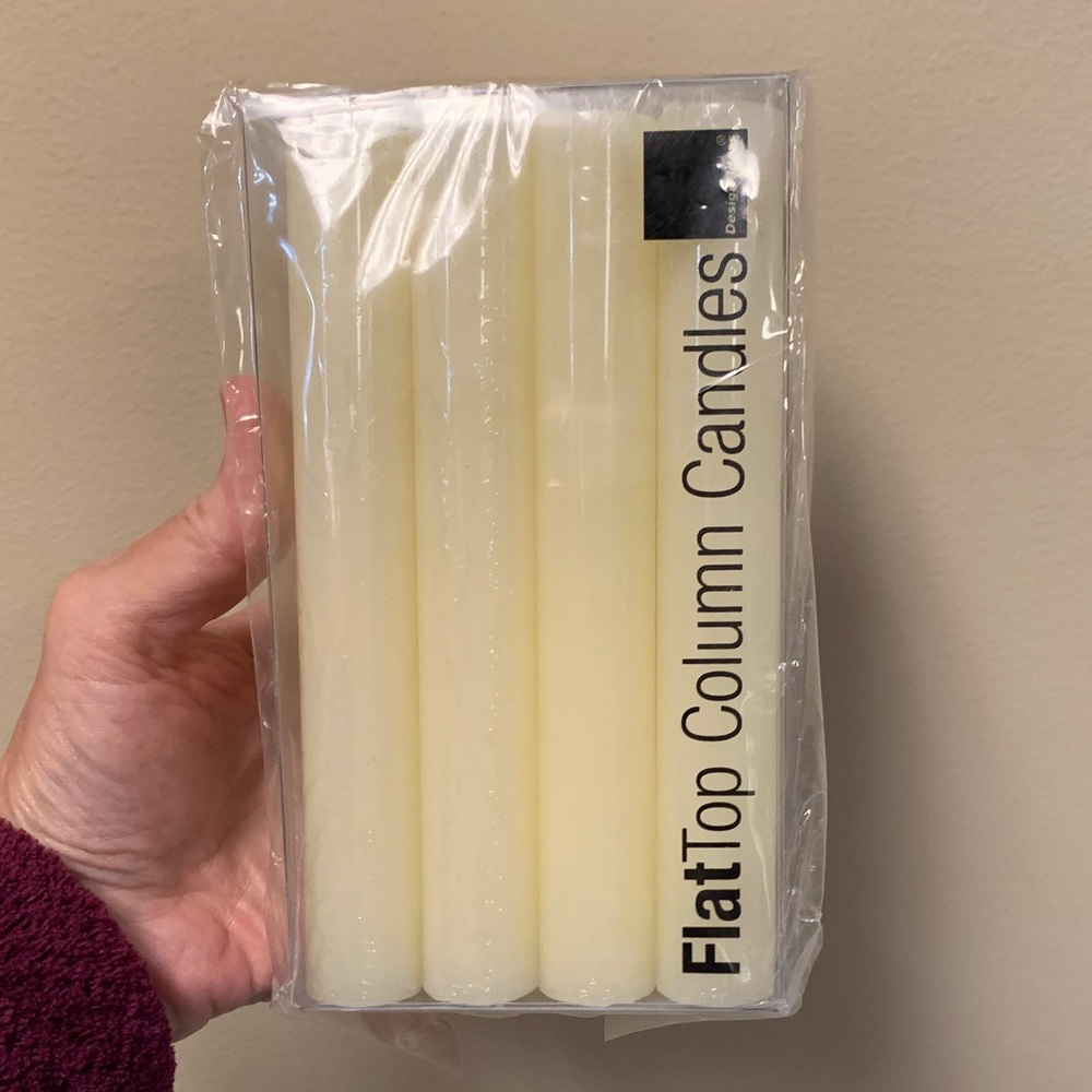 Crate&Barrel Column Candles - Cream
